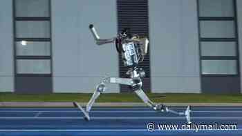 Move aside, Usain Bolt! Watch as a humanoid robot dubbed 'Superman' sets a new world speed record - hitting 28.3mph