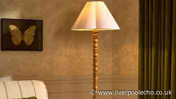 'Country style' Dusk 'pine wood' floor lamp reduced to £60 in sale