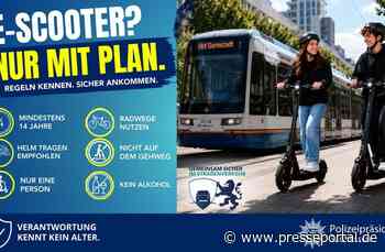 POL-DA: Darmstadt: E-Scooter im Fokus von Kontrollen in der Innenstadt