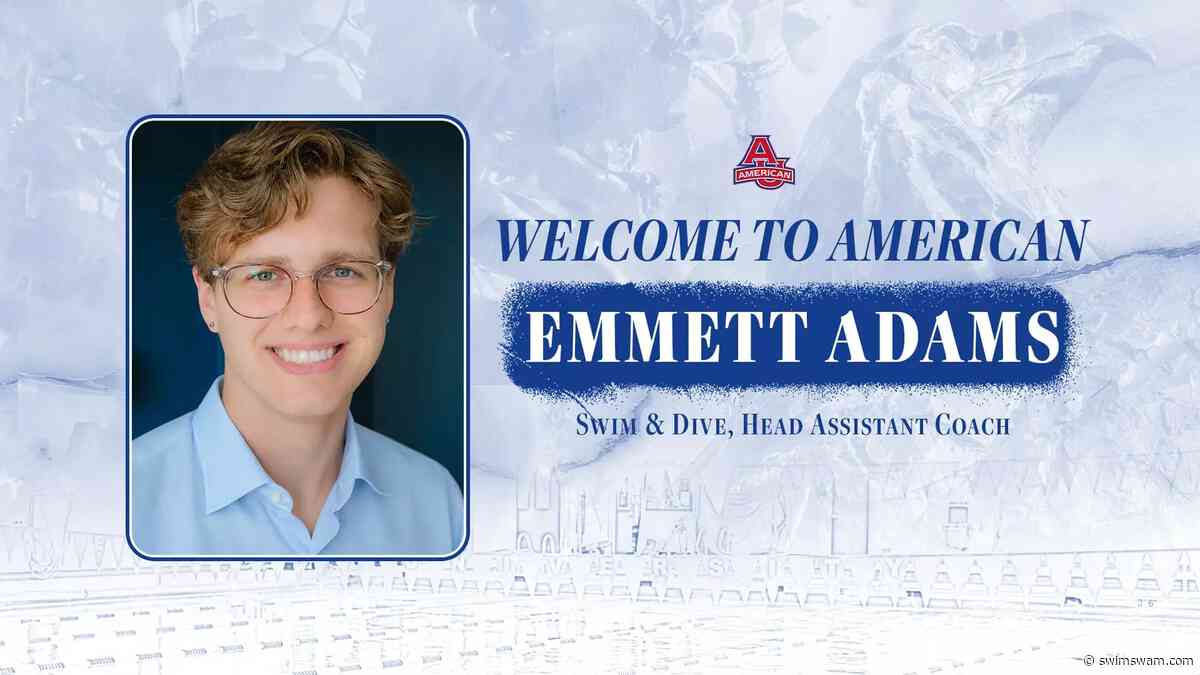 Emmett Adams Named Head Assistant Coach for American University Swimming & Diving
