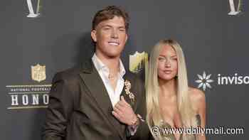 New York Giants QB Jaxson Dart's stunning girlfriend hits back at distraction claims after viral PDA practice photos