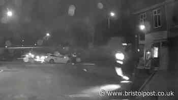 Shocking moment Fishponds crash sends car flying through air