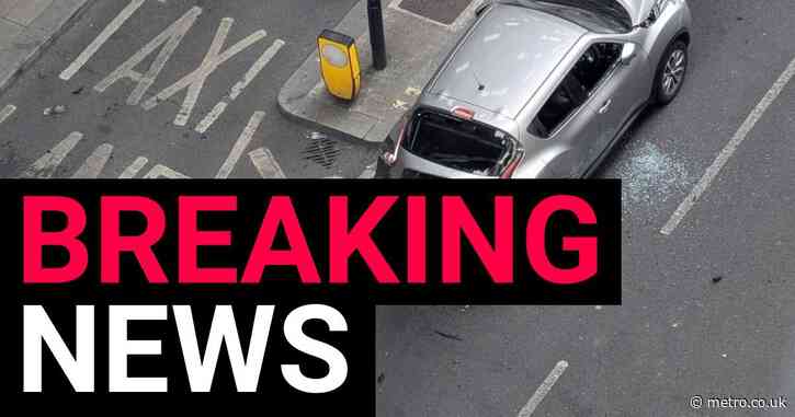 Car blown up in central London after being left outside major train station
