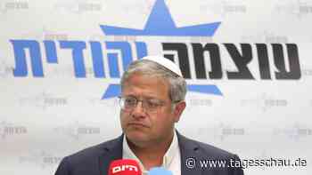 Deutsche Politiker entsetzt über Äußerungen von Israels Polizeiminister Ben-Gvir