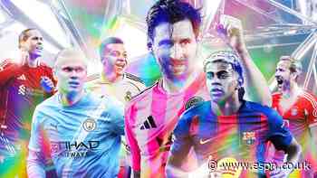 2026 FC 100: Kane, Yamal, Messi among best men's football players