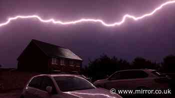 Met Office names areas facing lightning and hail on Wednesday – 33 counties at risk
