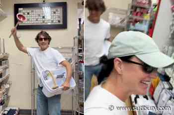 Justin Trudeau and Katy Perry dance in Montreal Home Hardware to Xav Trudeau's song