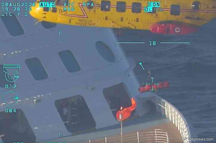 Victoria rescue centre sends helicopter to pluck patient from cruise ship north of Tofino