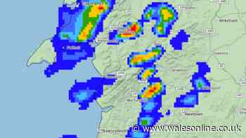Flash flooding warning for part of Wales with heavy rain due