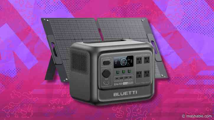 Gear up with the Bluetti Elite 100 V2 portable power station and a 100W solar panel for under $630