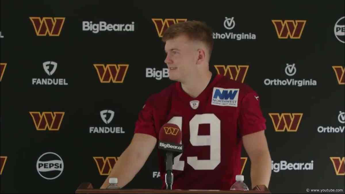 K Drew Stevens Speaks To The Media After Practice | Washington Commanders