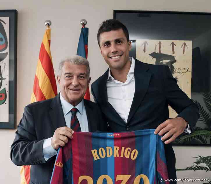 OFFICIAL: Barcelona Complete £65.4m Signing Of Rodri From Man City