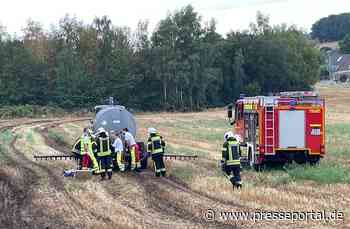 FW Kranenburg: Landwirt bei Arbeitsunfall auf Feld verletzt