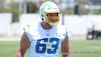 Chargers C Tyler Biadasz carted off field with leg injury