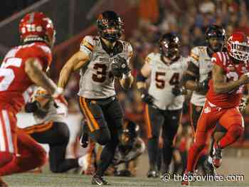 B.C. Lions this week: Can Zander Horvath keep his run of rushing success going against Roughriders?