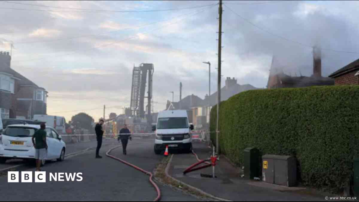 Firefighter still in hospital after huge blaze