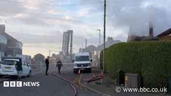 Firefighter still in hospital after huge blaze