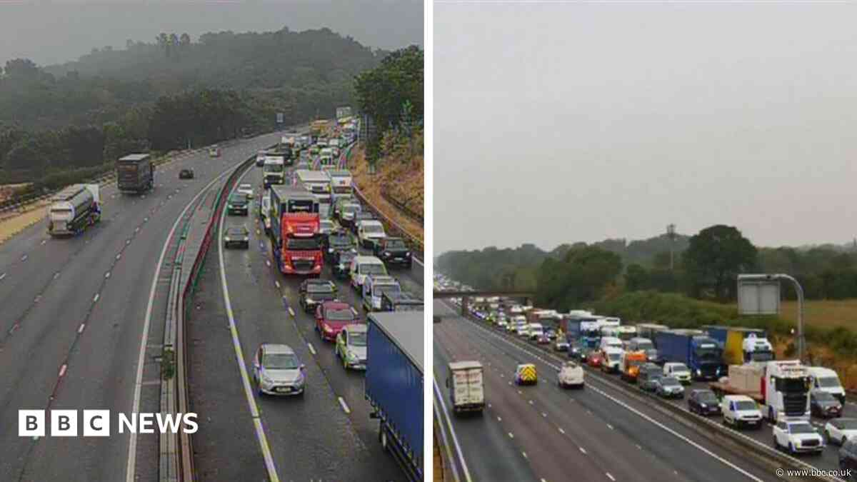 Driver dies in M6 crash between lorries and a car