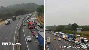 Driver dies in M6 crash between lorries and a car