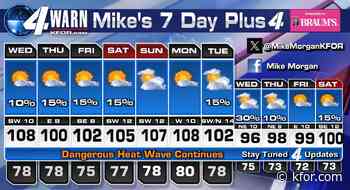 Record heat across our State today, more likely on Wednesday