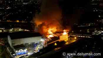 Travel chaos is expected as train lines into London Bridge are closed as mass fire rips through recycling plant