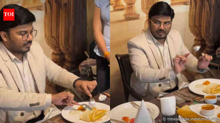 ‘Angrez chale gaye, angrezi chhod gaye’: Nagpur etiquette coach says eat dosa with fork, spoon; Internet goes mad!