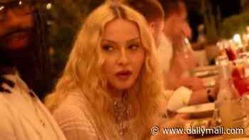 Madonna takes over tiny Corfu village made famous by ITV's The Durrells for wild 68th birthday party as she dances with her children and boyfriend Akeem Morris until 2am
