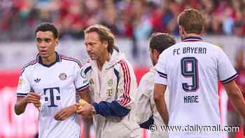 Terrifying moment Bayern Munich star Jamal Musiala collapses on the pitch for second time in just four days - as Harry Kane steps in to save him amid 'neurological dysfunction'