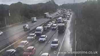 Crash on M4 in Cardiff causes early morning delays