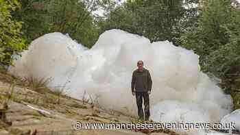 Oldham fire sees hundreds of fish die as 'foam iceberg' pollutes river