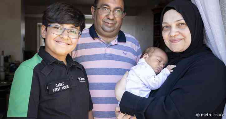 Boy, 13, relives moment he saved his newborn brother from choking to death