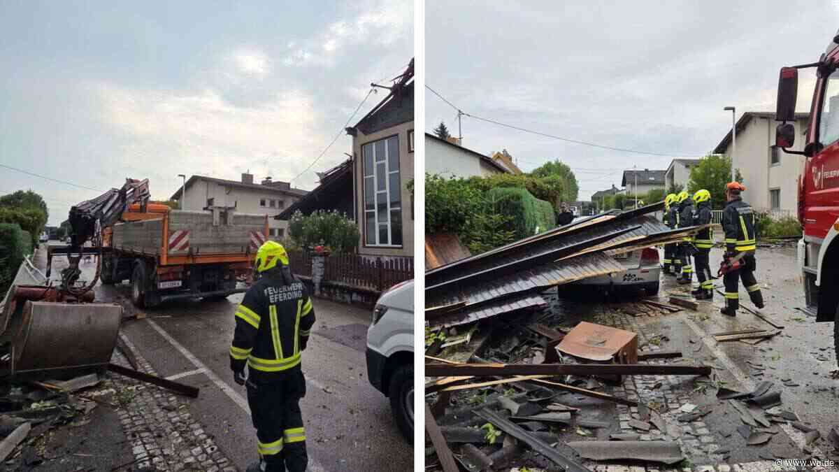 Tornado trifft Wohnsiedlung in Österreich – Dach wird durch die Luft gerissen
