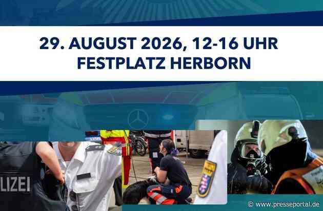 Mittelhessen: Respekt zeigen - Respekt erfahren: Polizei lädt zur Blaulichtmeile am 29. August 2026 nach Herborn ein
