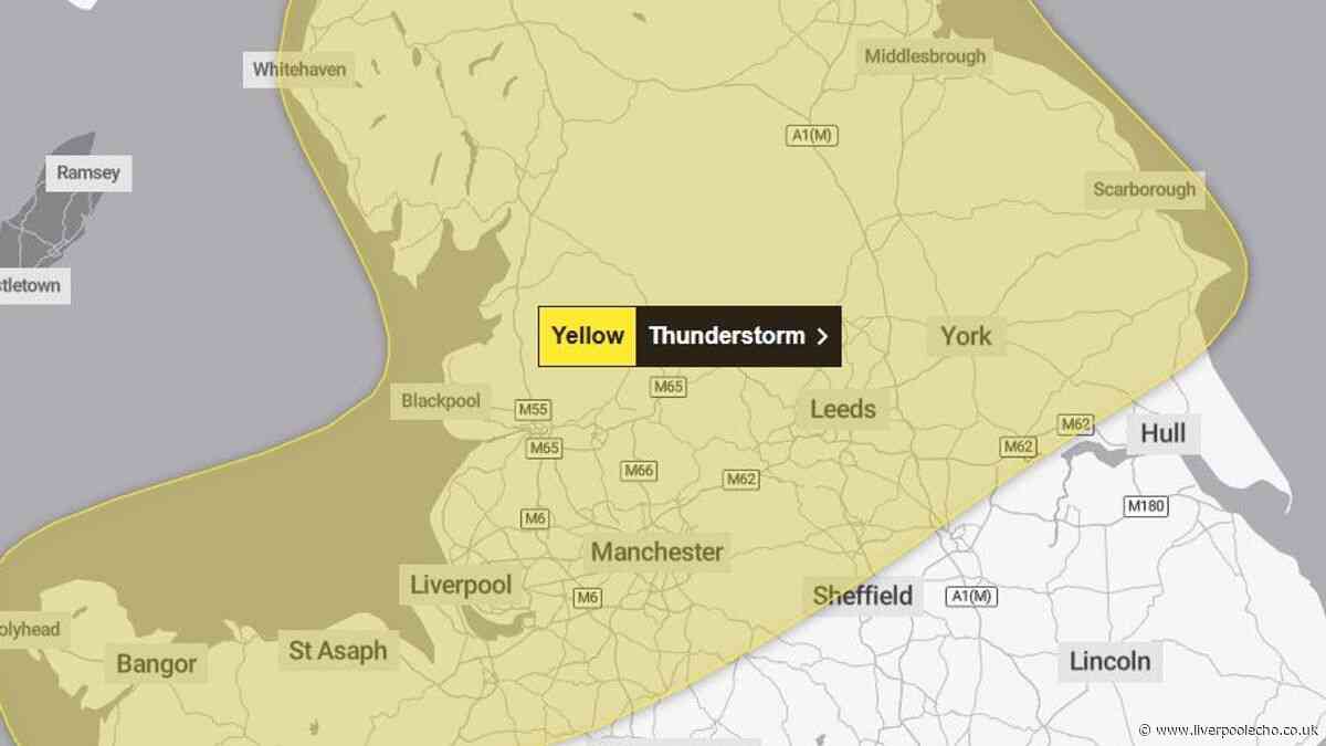 Met Office issues 15-hour weather warning for Merseyside