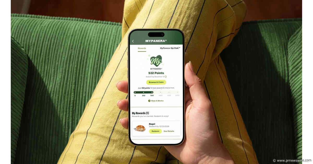 PANERA UNVEILS ALL NEW POINTS-BASED MYPANERA REWARDS PROGRAM, DELIVERING A REFRESHINGLY LOYAL EXPERIENCE WITH MORE REWARDS, CHOICE AND VALUE