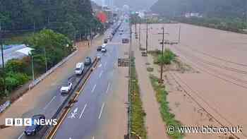 Record rains drench South Korean city as landslide kills one