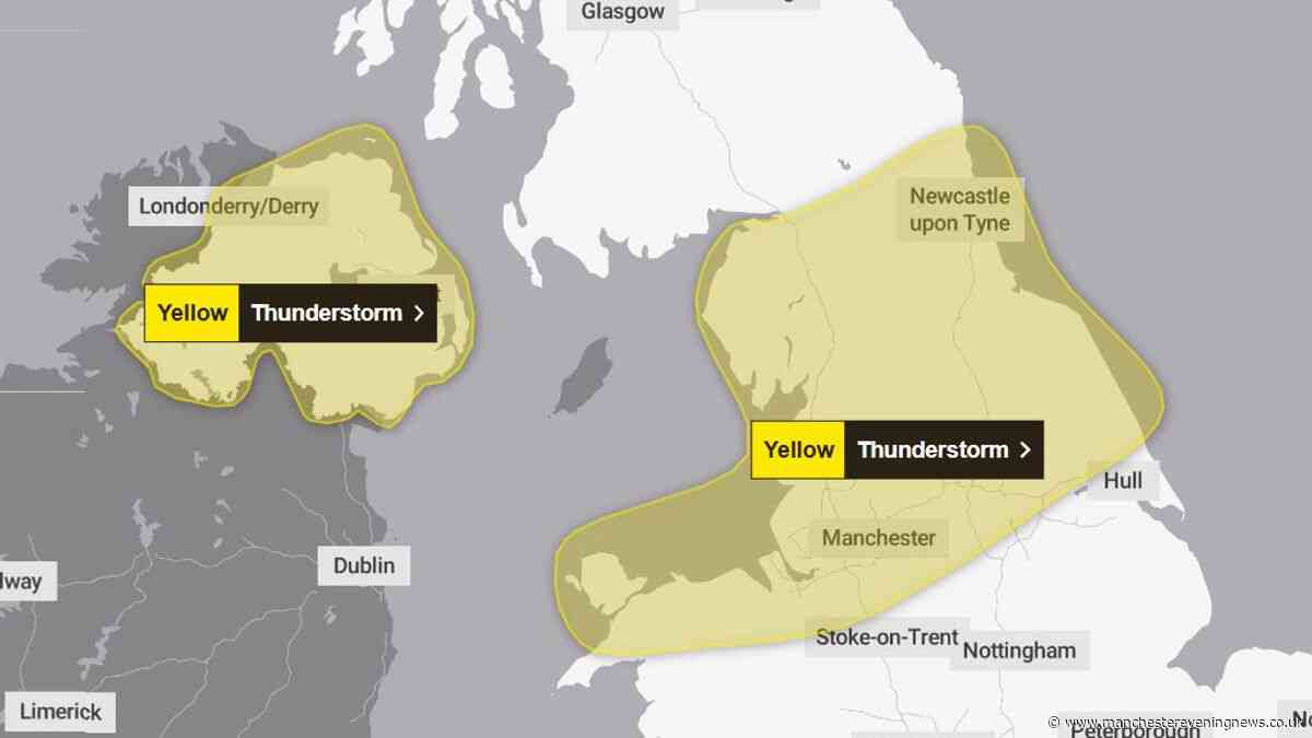 The 40 UK areas hit with thunderstorm warning as flash flooding possible