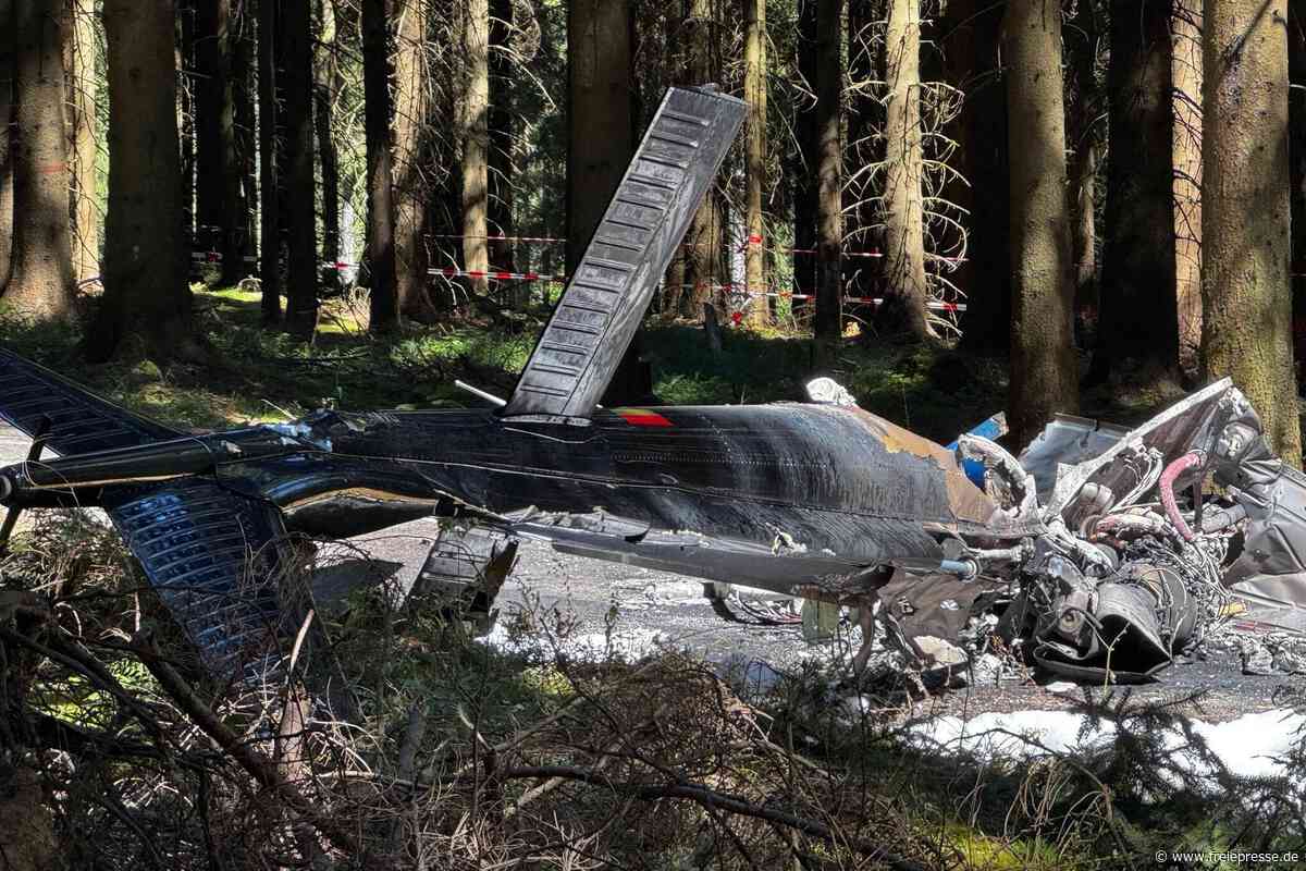 Hubschrauberabsturz im Erzgebirge: Die Maschine musste 2024 schon einmal notlanden