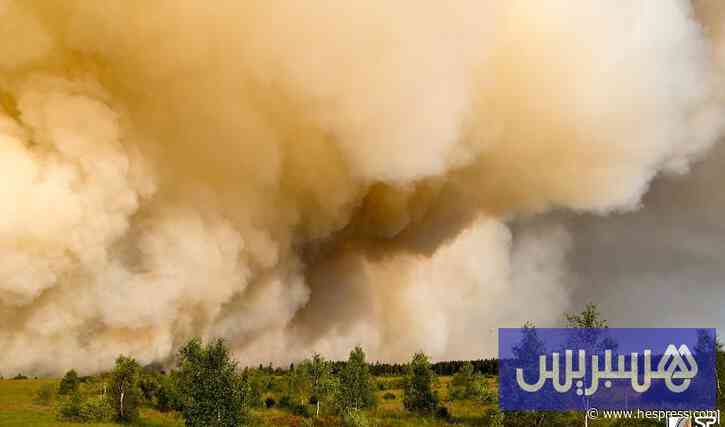 تطويق حريق هائل على حدود بلجيكا مع ألمانيا