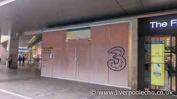 Well-known brand taking over Three as store closed and vinyl up in Liverpool ONE