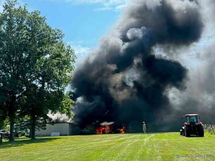 South Frontenac firefighters battle blaze along Quinn Road East