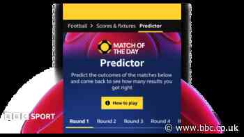 Play BBC Sport's new Match of the Day Predictor game