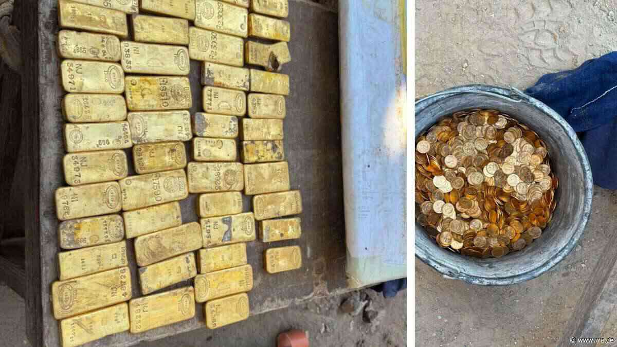 Millionen-Schatz war in Wänden einbetoniert: Bauarbeiter entdeckt bei Renovierung 49 Goldbarren