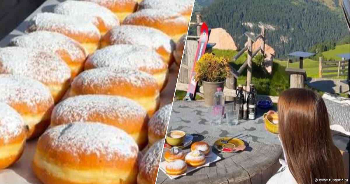 Berghut in Italiaanse Dolomieten overspoeld door toeristen die op zoek zijn naar Berlijnse bollen