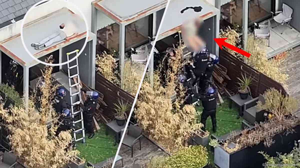 Gezochte man valt in slaap op dak en wordt aangehouden