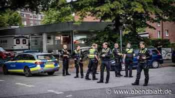 Person angeschossen? Schwer bewaffnete Polizisten postieren sich in Wandsbek