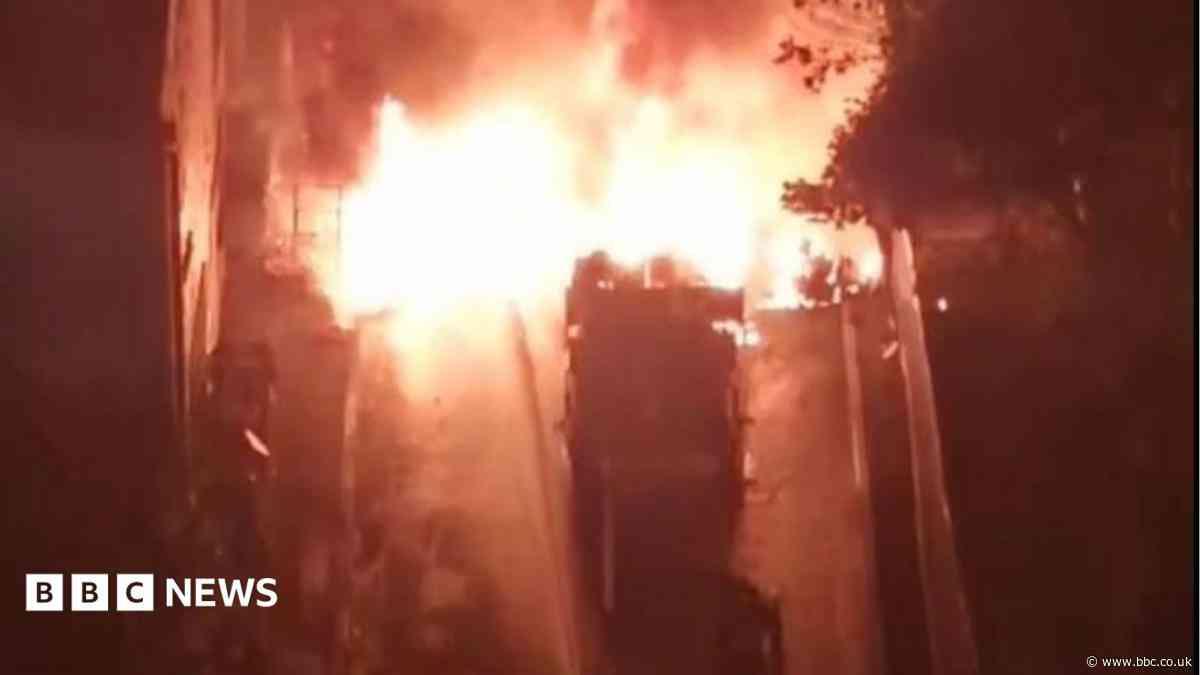 Firefighters tackle late night blaze after lorry bursts into flames