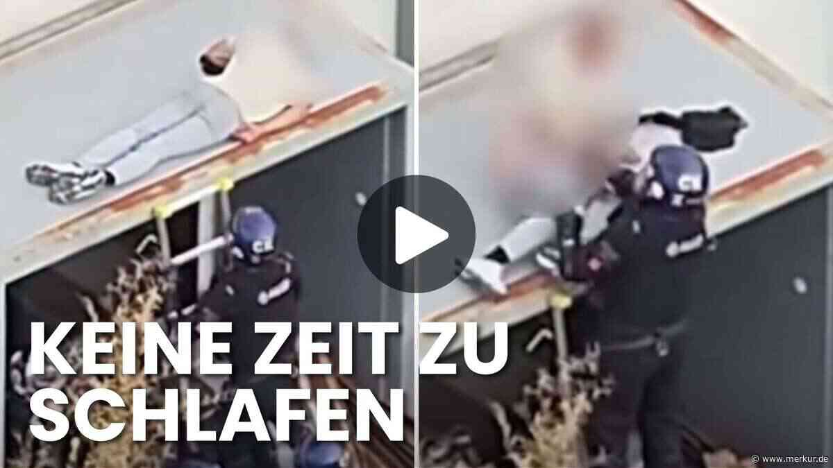 Mann schläft nach 48-Stunden-Standoff auf Vordach ein – und wird prompt verhaftet