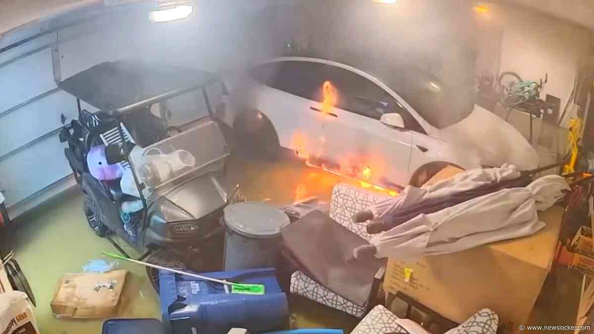 Brandende elektrische auto is nauwelijks te blussen, concluderen onderzoekers