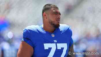 Sources: Giants trade Faalele to OL-needy Jags